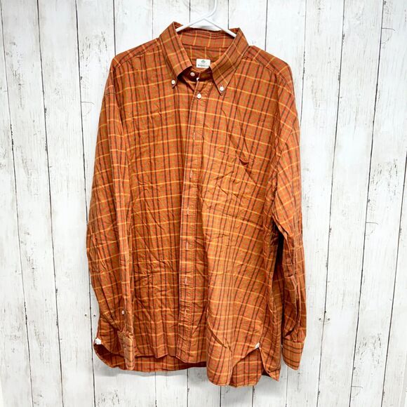 Borrelli Napoli Button Down Men 14.5/46 Cotton Blend Long-Sleeve Shirt Italy - Picture 1 of 4